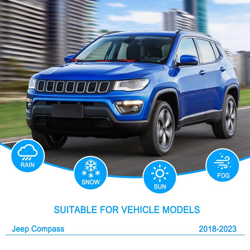 CJPPPZIW® Windshield Wipers Replacement for Jeep Compass 2018-2023,Streak-free,OEM Quality Premium