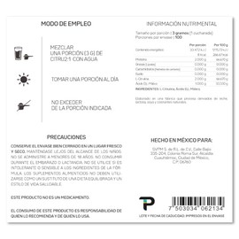 Primetech Nutrition L Citrulina Malato 2:1 Pura En Polvo Bolsa 300 g