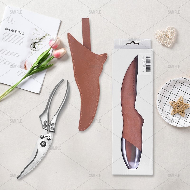 Lost Deer Kitchen Scissors with Metal Handles for Chicken, Poultry,