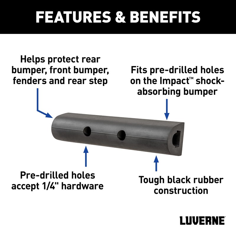 LUVERNE 2090615-3 10-Inch Universal Rubber Bumper Guard Protector Strips Loading