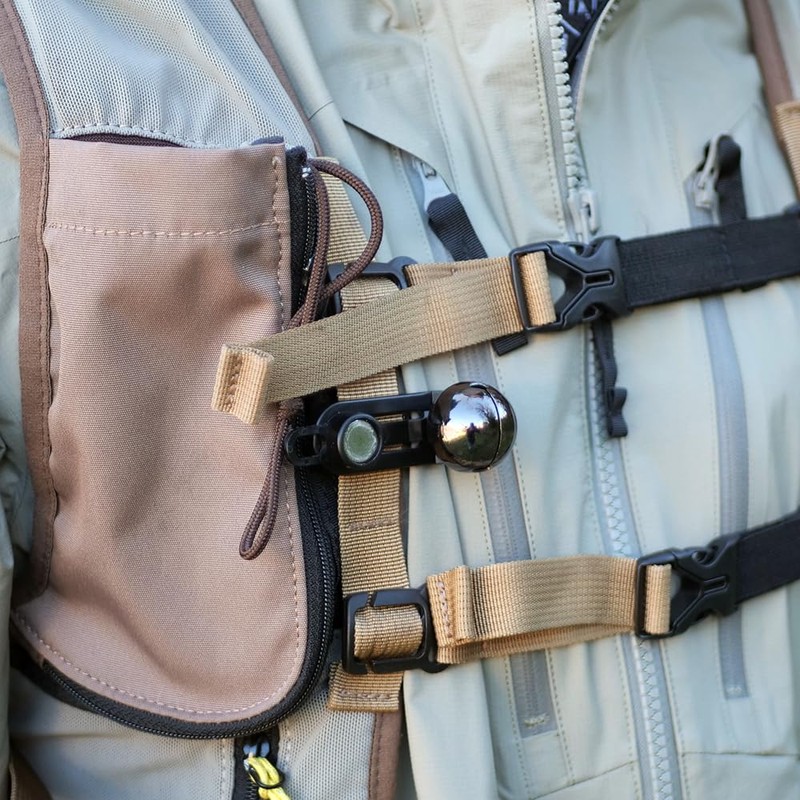 TOKYO BELL OUTDOOR Clip Bell, Lightweight, Compact, One-Touch Noise Reducing,