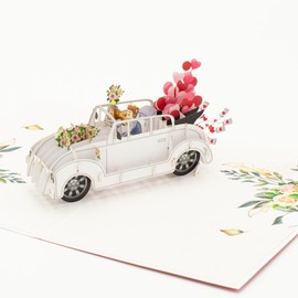 Just Married Pop-Up Card, Pop up cards Australia, Wedding cards, Honeymoon Getaway card, Valentine's Cards