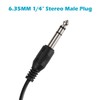 Greluma 2pcs 0.3m 3 Pin 6.35mm Male to Speaker Cable