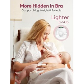 Lulia Wearable Breast Pump Hands Free, Electric Breast Pump with 4 Modes and 9 Levels, 6oz Large Capacity, Strong Suction, Private,17/19/21/24MM Flanges Included, 2 Packs