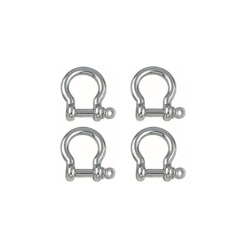 Stainless Steel Shackles Curved Shape 4pcs (3mm)