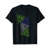 Geometric Triangle Blue/Green Design T-Shirt