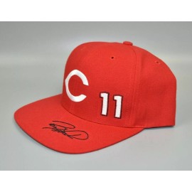 Twins Enterprise Cincinnati Reds Barry Larkin Embroidery Signature Brim Vintage Snapback Cap Hat