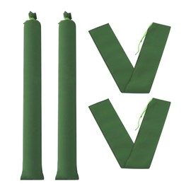 PATIKIL 4' x 6" Sand Bag for Flooding, 4 Pack Long Canvas Sandbags Thickened Water barriers for Flooding with Binding Elastic Band for Door Flood Control, Green