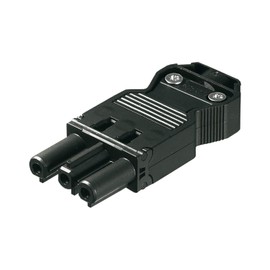 Wieland Accessory/Spare Part, W-Socket 230V Male, Length: 70 mm, Width: 28 mm, Height: 12 mm, Black