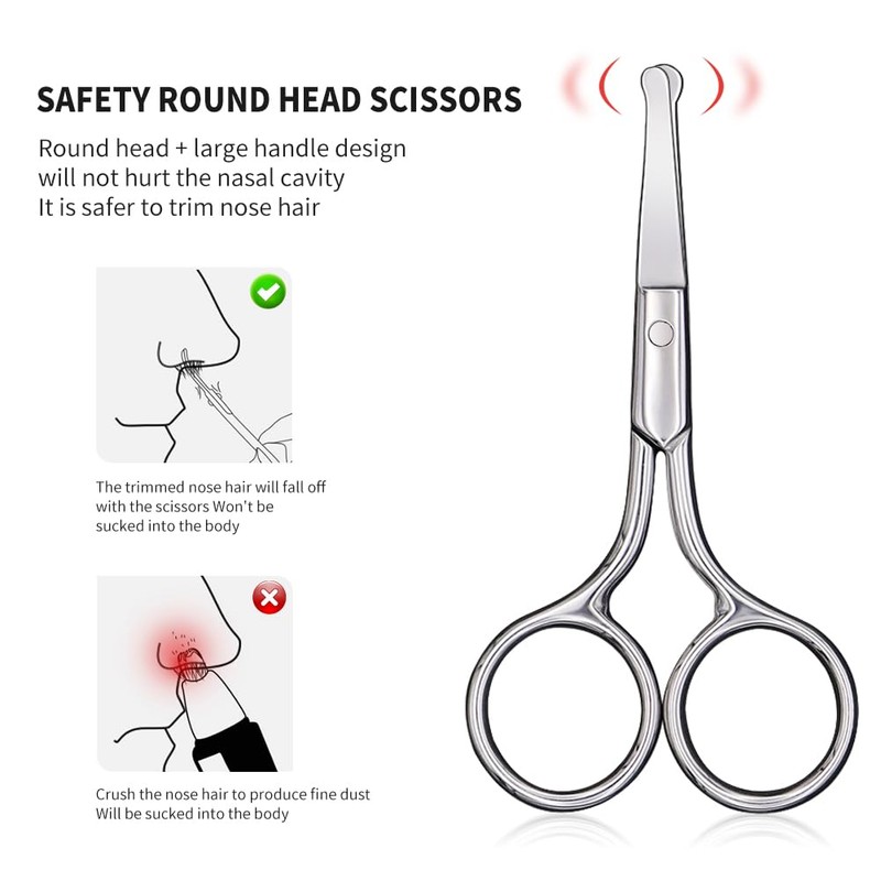 AsonTao Small Scissors With Round Tip Design - Professional Grooming