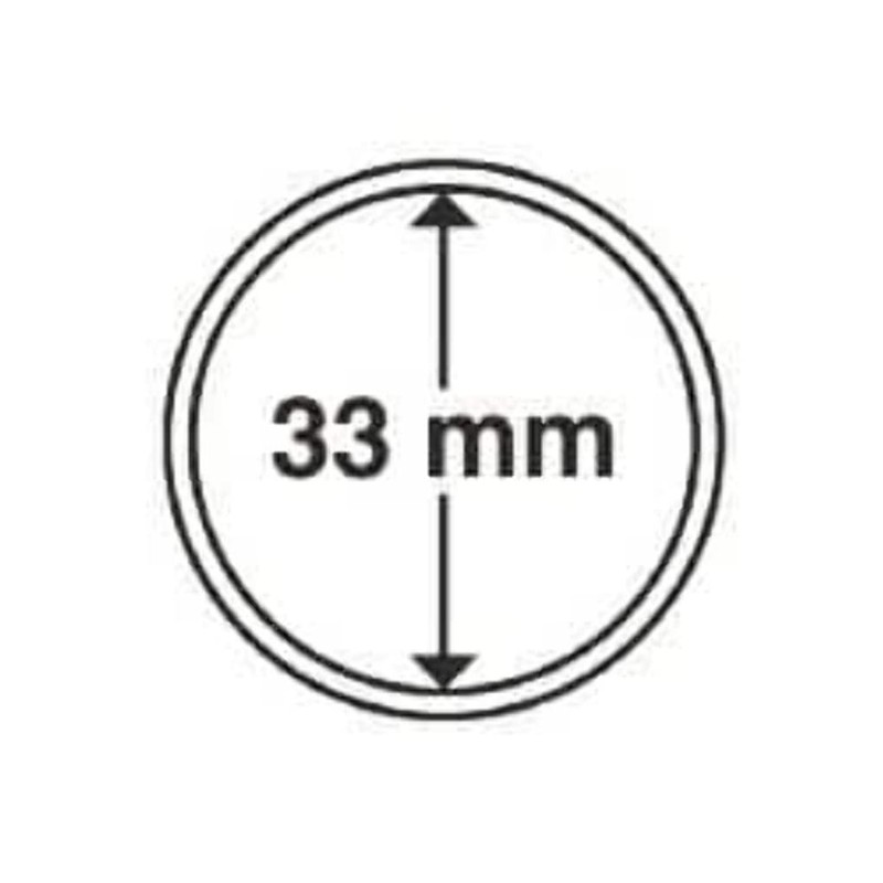 Leuchtturm Pack of 10 Gold Silver Euro Coin Capsules 14mm