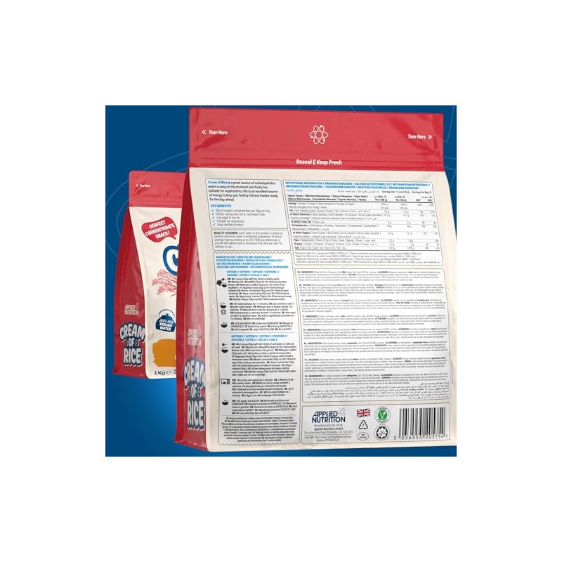 Applied Nutrition Cream of Rice - Suplemento de carbohidratos de