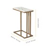 Versanora - Marmo C Shape Table - Faux Marble /Brass
