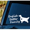 E1063 English Setter Family Dog Decal Sticker