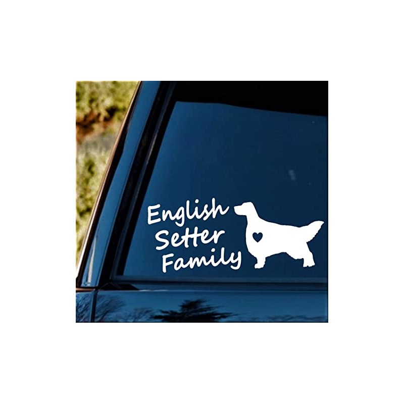 E1063 English Setter Family Dog Decal Sticker