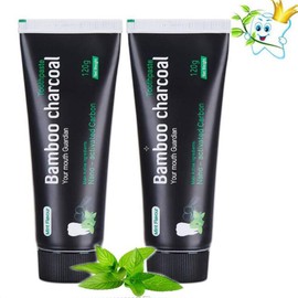 Vista Activated Carbon Toothpaste Pack of 2 Bamboo Toothpaste White Teeth Whitening Reusable