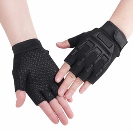 Children's Bicycle Gloves, Kids, Summer, Fingerless Gloves, Cycling, Road Bike, Anti-Slip, Durable, Climbing, Sports, Fingerless Gloves, Boys, Girls, Juniors, 5-12 Years Old, Outdoor, Children's