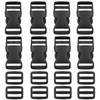 Rinimie Side Release Buckle, Insert Belt Adjustment, Plastic Buckles 8pcs
