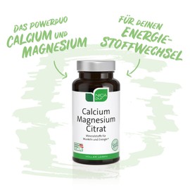 NICApur Calcium Magnesium Citrate - Power Duo for Muscles and Bones - 60 Capsules