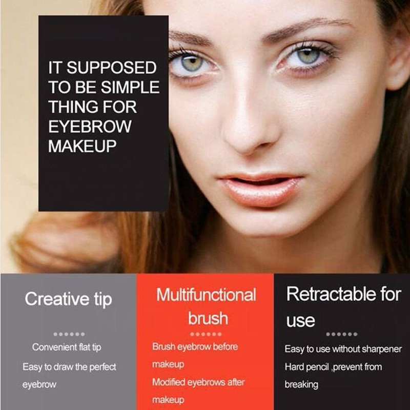ROZO Long lasting and Waterproof Professional Makeup Auto Eyebrow Pencil