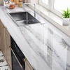 ReWallpaper White Grey Marble Contact Paper Waterproof Marble Countertop Peel