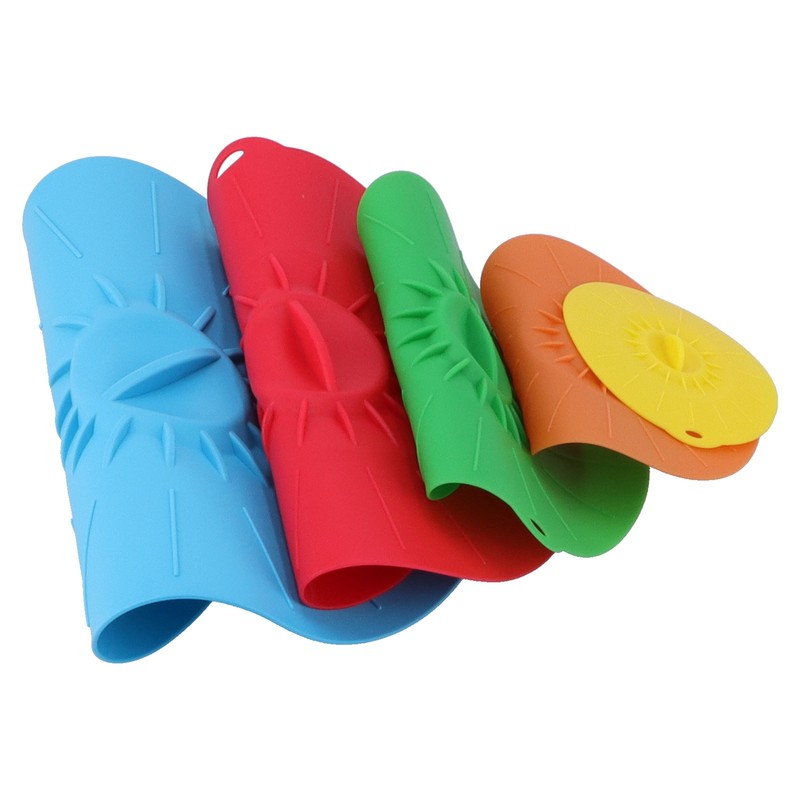 5Pcs/Set Multifunctional Bowl Lid Food Grade Silicone Vacuum Sealing Cover