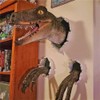Dedjgoo 1 PCS Velociraptor Statue Wall Resin Mount Dinosaur Sculpture