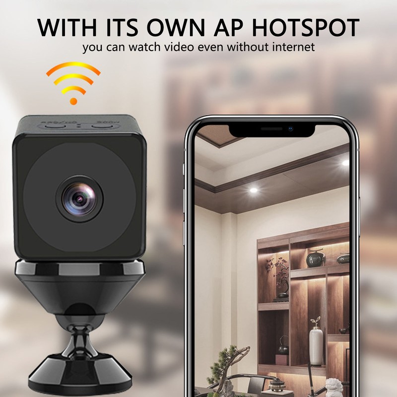 1080P Mini WiFi Cam Smart Security Camera Phone Remote 140°