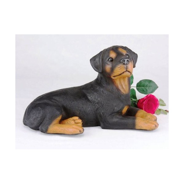 King Products Rottweiler Cremation Pet Urn for Secure Installation of Your Beloved pet's Ashes.Rose not Included.