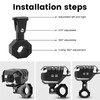 jose2015 2pcs Motorcycle Bracket Mount 360 Degree Adjustment Off Road