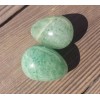 NATURAL GREEN AVENTURINE STONE HAND CARVED EGG