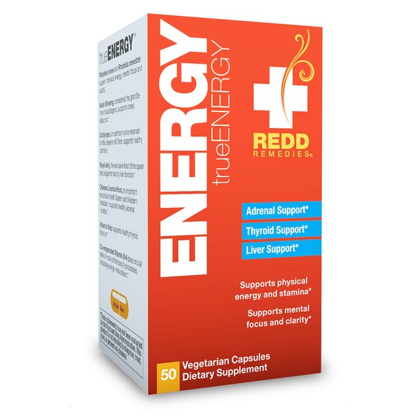 Redd Remedies, True Energy, Support for Focus, Stamina and Stress Relief, 50 Capsules