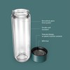 EVER VESSEL Glass Multi Tea Infuser Bottle 14oz - Double