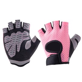 YEHIEL Gym Gloves Weight Gloves Full Palm Protection, Workout Gloves for Gym, Cycling, Exercise, Breathable (Pink(Strengthen Palms), X-Large)