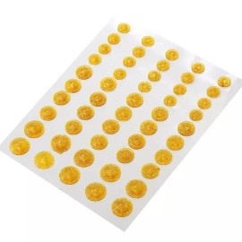 CraftbuddyUS 50 pcs Self Adhesive Pointed Resin Glitter Gems: Gold