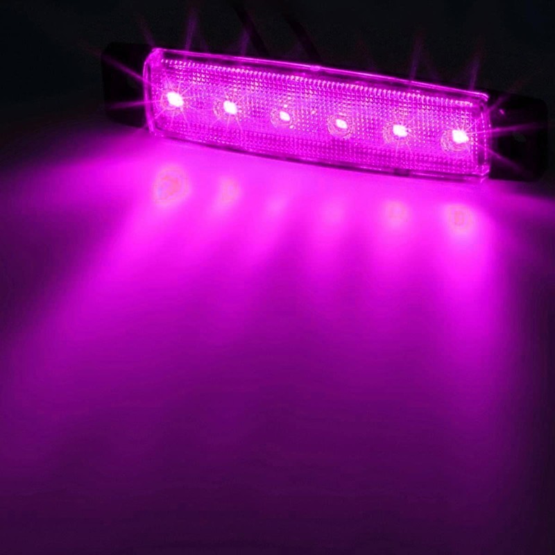 KEING Purple 3.8" 6 LED Trailer Marker Lights Sealed, LED