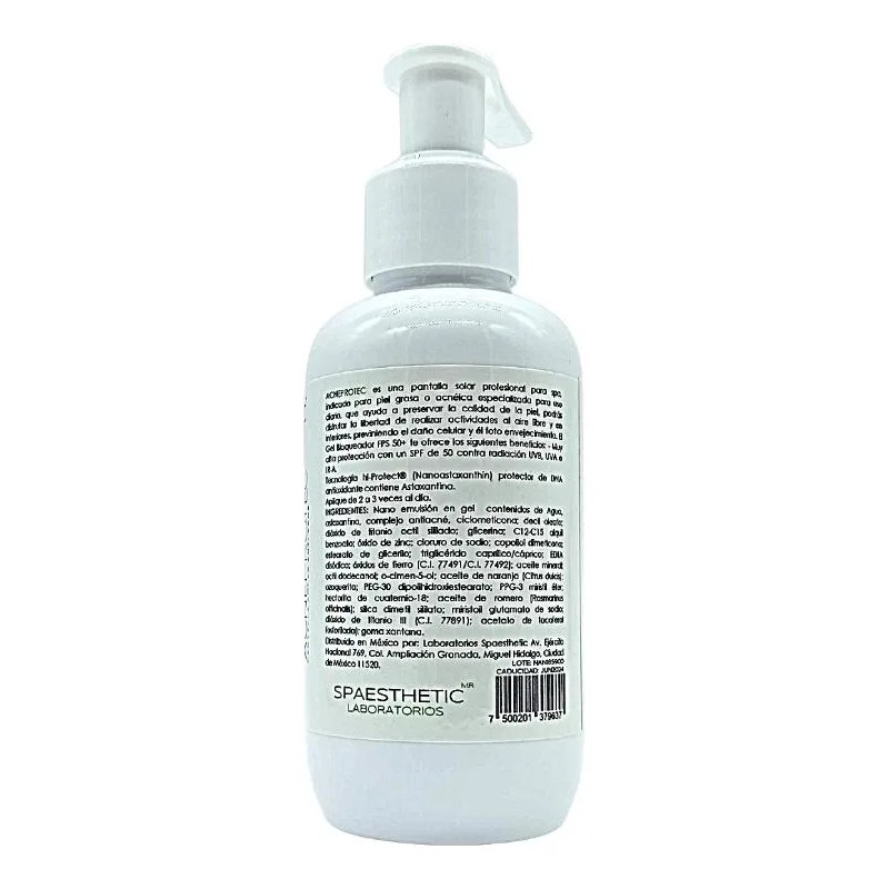 Acnéprotec Pantalla Solar Antiacné De 125 Ml Spaesthetic