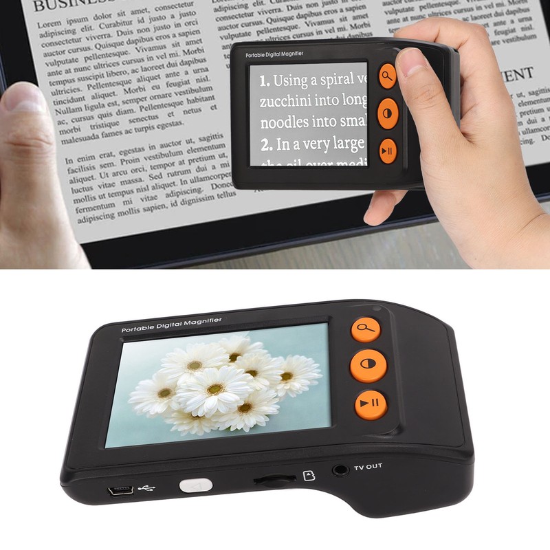3.5in LCD Screen Electronic Video Magnifier 2x to 25x Zoom