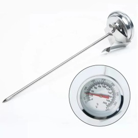 Termómetro 0 A 200c Acero Inox Con Pinza, Vástago De 20.5cm                                                                                           