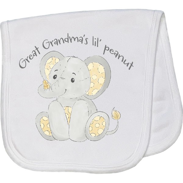 inktastic Great Grandma's Lil' Peanut Polka Dot Elephant Baby Burp