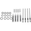 24PCS Adjustable Pushrods Cover Kit 0928 0023 Chrome Push Rod