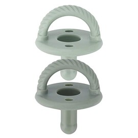 Itzy Ritzy - Chupetes de silicona para edades de 6 a 18 meses, con mango plegable y dos agujeros de aire para mayor seguridad; juego de agave y suculenta de 2 pulgadas, edades de 6 a 18 meses