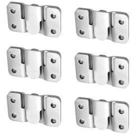 Moicstiy 6 Pairs Flush Mount Bracket, 54 x 30mm Interlocking Picture Hanging Hooks Stainless Steel Photo Frame Hook Furniture Connector for Mirrors Picture Art Gallery