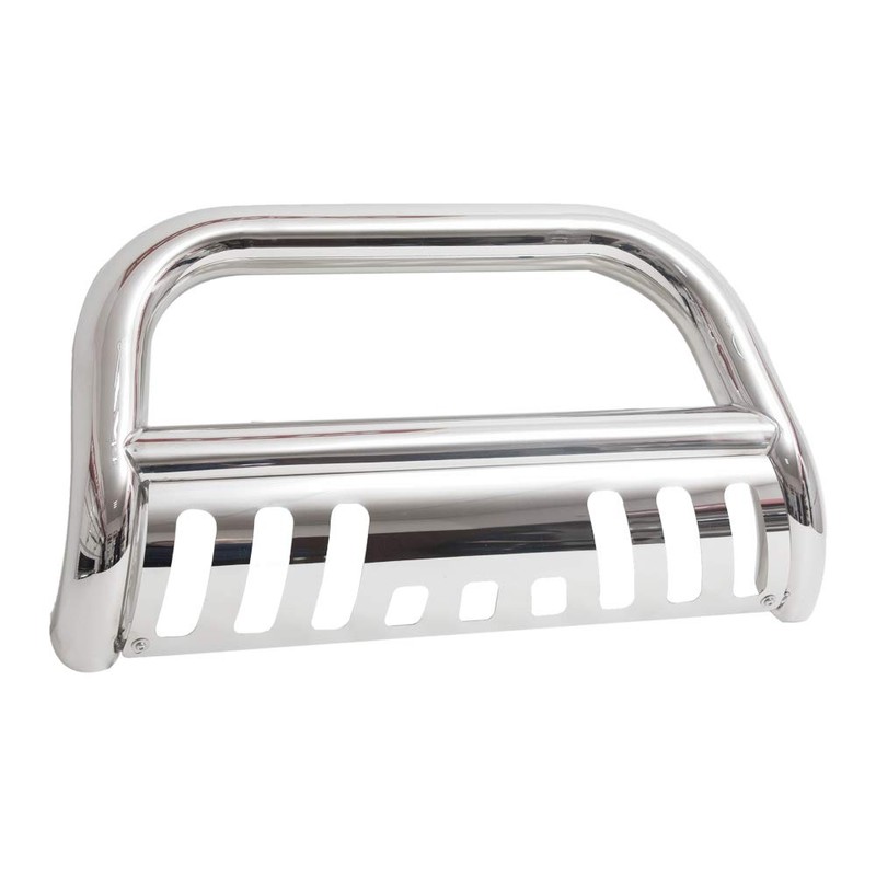 MOTORHOT Stainless Steel Front Bumper Bull Bar Grille Guard Compatible