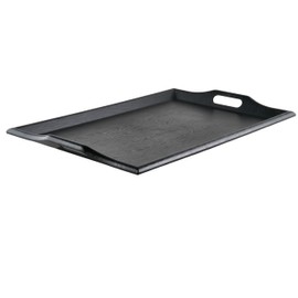 GET RST-2517-1-BK Coffee Table / Ottoman Tray with Handles, 25" x 16", Plastic, Black