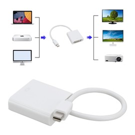 ECSiNG 2 Pack Mini DP to DVI-D Converter 20 Pin DisplayPort to DVI Adapter 10.8Gbps 1Mbps Bi-directional Auxiliary Channel for Windows Ubuntu White