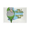 CafePress Can You Fly Quaker Parrot Rectangle Magnet, 3"x2" Refrigerator