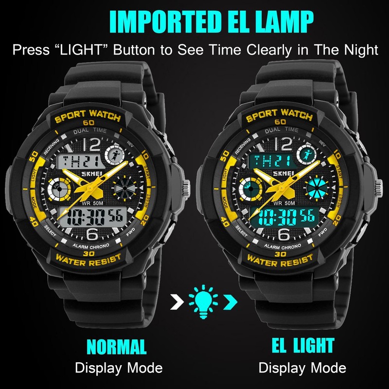 Boys Watch, Kids Teens Boys Waterproof Sports Digital Analog Watches