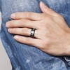 Vakki Ring, Wedding Ring, Laser Engraved, Wide 0.3-inch (8-mm) Wedding