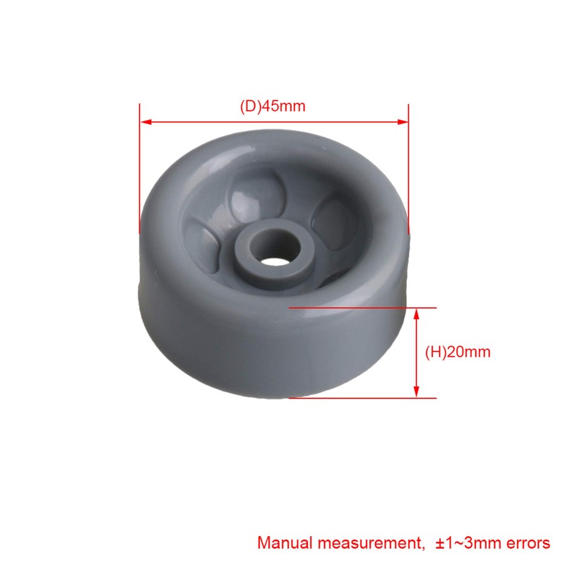BQLZR 45 x 20mm Gray WD12X10136 Dishwasher Roller Wheels Dishwasher